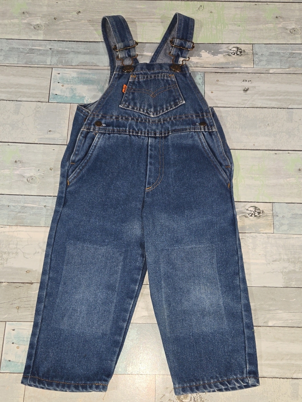 Vintage Orange Tab Levi Overalls Size 3T